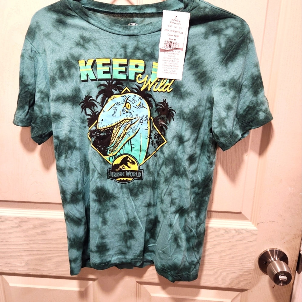 Green Jurassic World Graphic T-Shirt